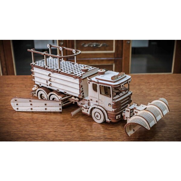 Mechanical 3D wooden-puzzle - SnowtruckSNOWTRUCK