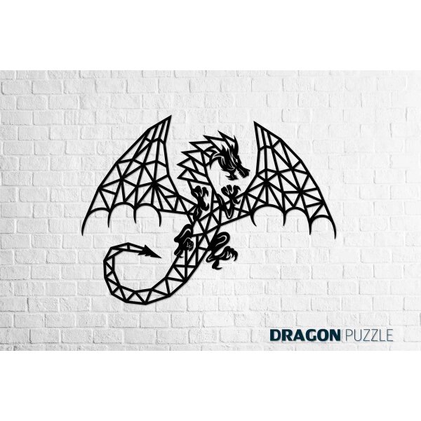 Puzzle mural en bois - Les dragons
