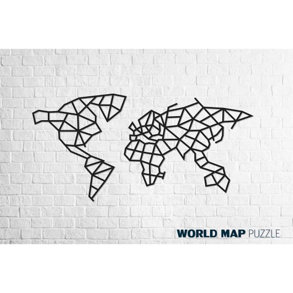 Wood Art Wall  Puzzle - World map