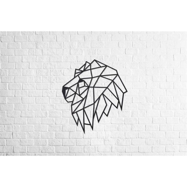 Puzzle mural en bois - Tête de lion