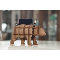 Schreibtisch Organizer aus Holz - Bär (braun)