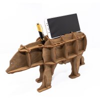 Wooden desktop organiser - Bear (brown)