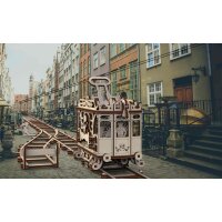 Tram sur rails- Kit de maquette 3D en bois