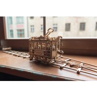 Tram sur rails- Kit de maquette 3D en bois