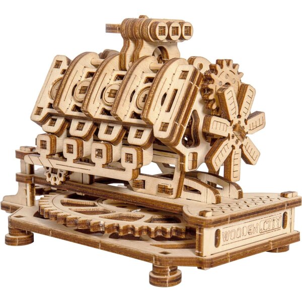 V8 Engine - Mechanical 3D wooden puzzle