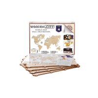 Mappa del mondo M - Puzzle da parette in legno
