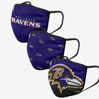 NFL Team Baltimore Ravens - Gesichtsmasken 3er Pack