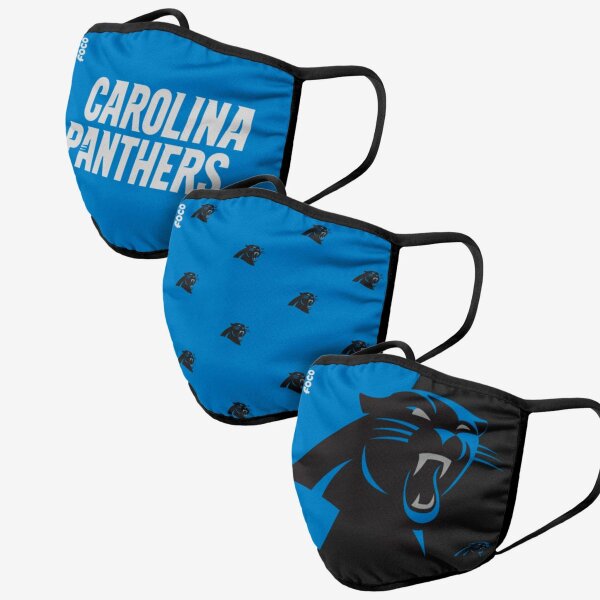 NFL Team Carolina Panthers - Face Covers 3 pack
