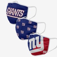 NFL Team New York Giants - Masques faciaux 3 pack