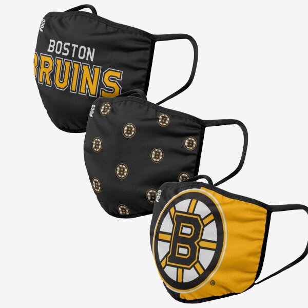 NHL Team Boston Bruins - Masques faciaux 3 pack
