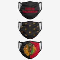NHL Team Chicago Blackhawks - Masques faciaux 3 pack