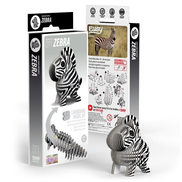 Zebra - 3D Cardboard Model Kit