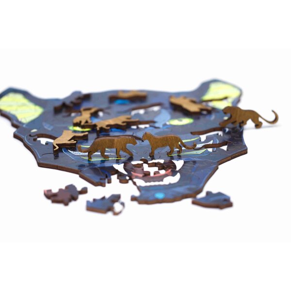 Wooden-Puzzle - Panther (Packed in a wooden box)