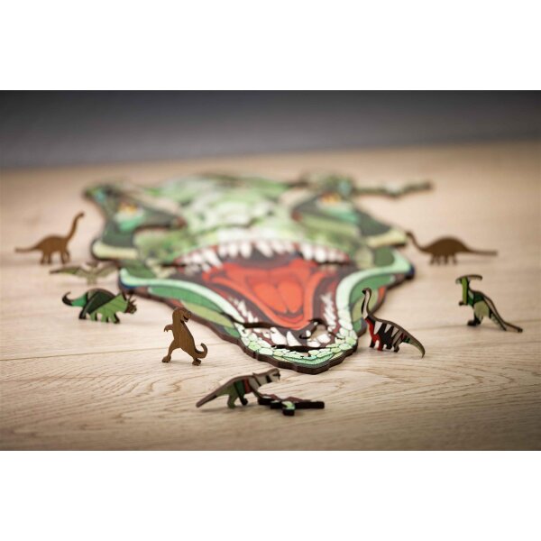 Wooden-Puzzle - T-Rex (Packed in a wooden box)