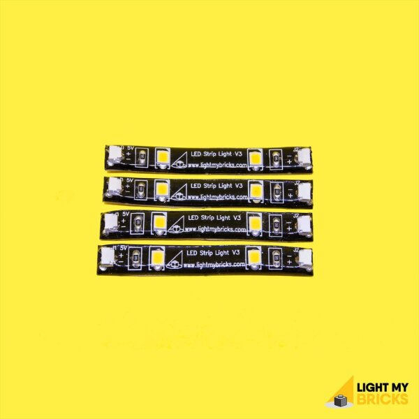 LED Beleuchtungs Klebestreifen mit Roten LEDs für LEGO® (4er Pack)