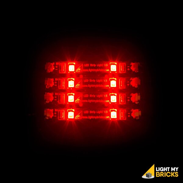 LED Beleuchtungs Klebestreifen mit Roten LEDs für LEGO® (4er Pack)