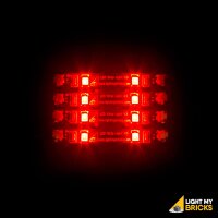 Strisce adesive con LED rossi (4pz)