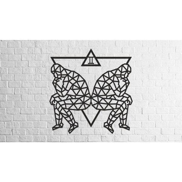 Deco Wand-Puzzle aus Holz - Sternzeichen Zwillinge