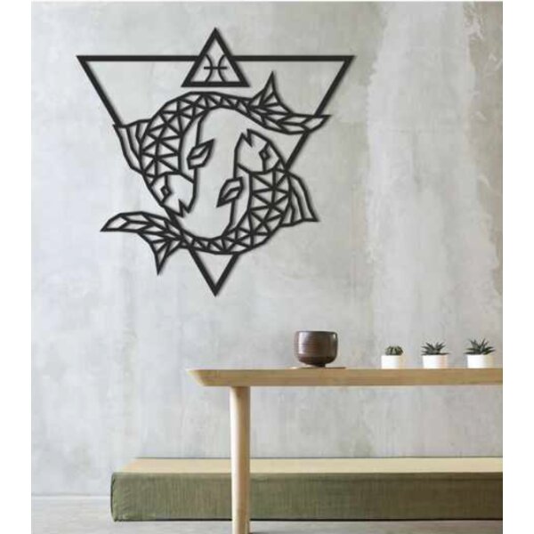 Deco Wand-Puzzle aus Holz - Sternzeichen Fische