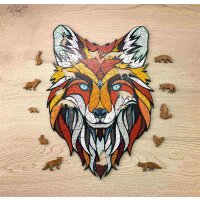 Wooden-Puzzle - Fox (Packed in a wooden box)