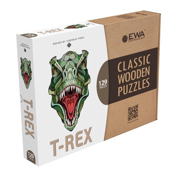 Holz-Puzzle - T-Rex