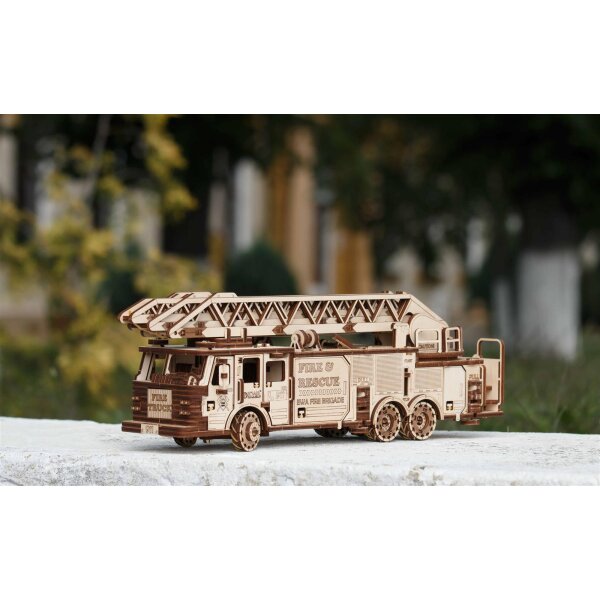 Mechanical 3D wooden-puzzle - Fire Truck