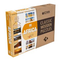 Double sided Wooden-Puzzle  - Africa
