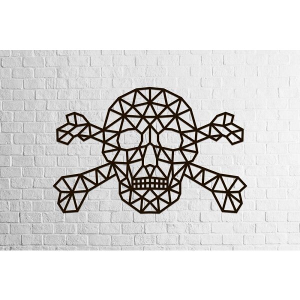 Deco Wand-Puzzle aus Holz - Jolly Roger (Totenkopf)
