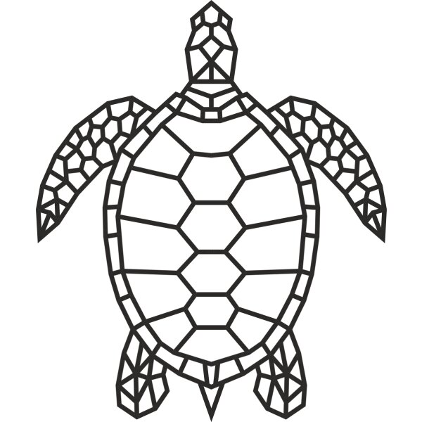 Deco Wand-Puzzle aus Holz - Meeres-Schildkröte