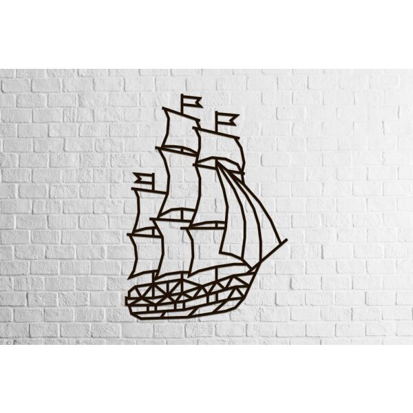 Deco Wand-Puzzle aus Holz - Segelschiff