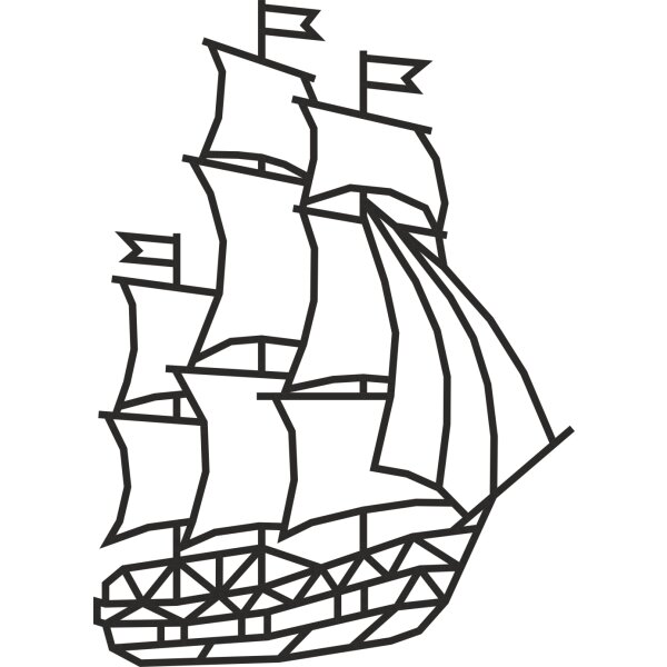 Deco Wand-Puzzle aus Holz - Segelschiff