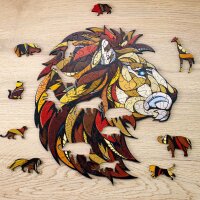 Wooden-Puzzle L - Lion (In a wooden box)