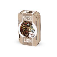 Puzzle en bois M - Lion (Dans une boîte en bois)