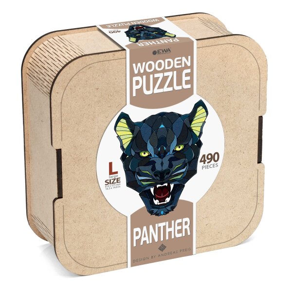 Holz-Puzzle L - Panther (In Holzkiste)