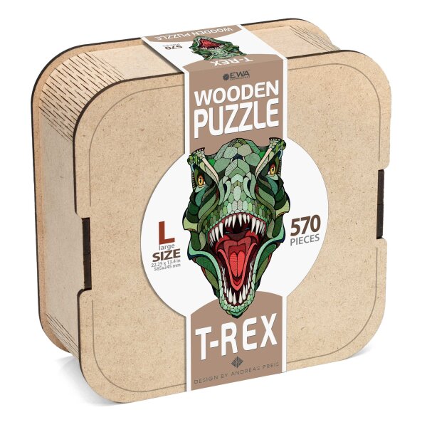 Holz-Puzzle L - T-Rex (In Holzkiste)