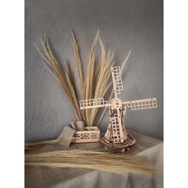 3D Holz Modellbausatz - Windmühle