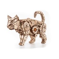 Mechanical 3D wooden-puzzle - Brown Cat