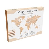 Puzzle da parete in legno - Mappa del mondo S