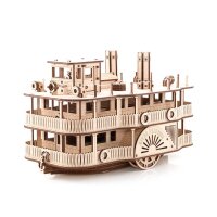 Mechanical 3D wooden-puzzle - Paddle Steamer «River...
