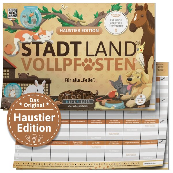 STADT LAND VOLLPFOSTEN® A4 - HAUSTIER Edition - Für alle "Felle"