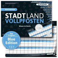 STADT LAND VOLLPFOSTEN® A3 - BLUE EDITION  - Wissen ist...