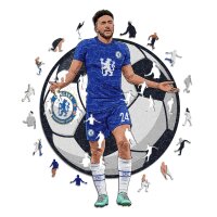 Chelsea FC - Reece James - Puzzle en bois Taille M (270 pi&egrave;ces)