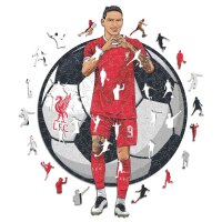 Liverpool FC - Darwin Nu&ntilde;ez - Puzzle en bois Taille M (270 pi&egrave;ces)