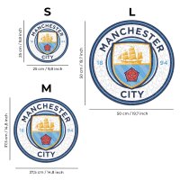 Manchester City FC - Logo - Puzzle in Legno Taglia S (150 Pezzi)