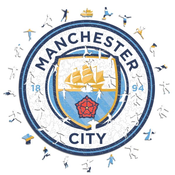 Man City FC - Logo - Wooden Puzzle Size M (270 pieces)