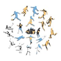 Man City FC - Logo R&eacute;tro - Puzzle en Bois Taille S (150 Pi&egrave;ces)