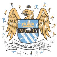Man City FC - Retro Logo - Wooden Puzzle Size L (500 pieces)