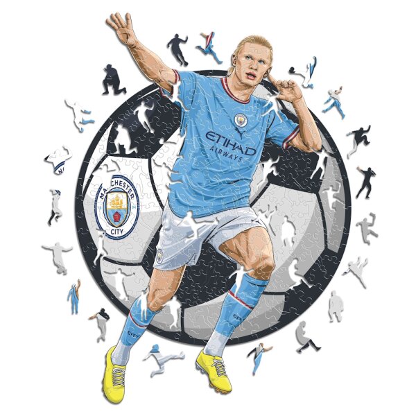 Man City FC - Erling Haaland - puzzle en bois taille L (500 pi&egrave;ces)