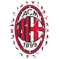 AC Milan - Logo - Puzzle in Legno Taglia S (150 Pezzi)