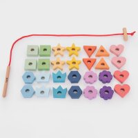28 Teiliges Regenbogen-Holzf&auml;delmotiv aus Holz